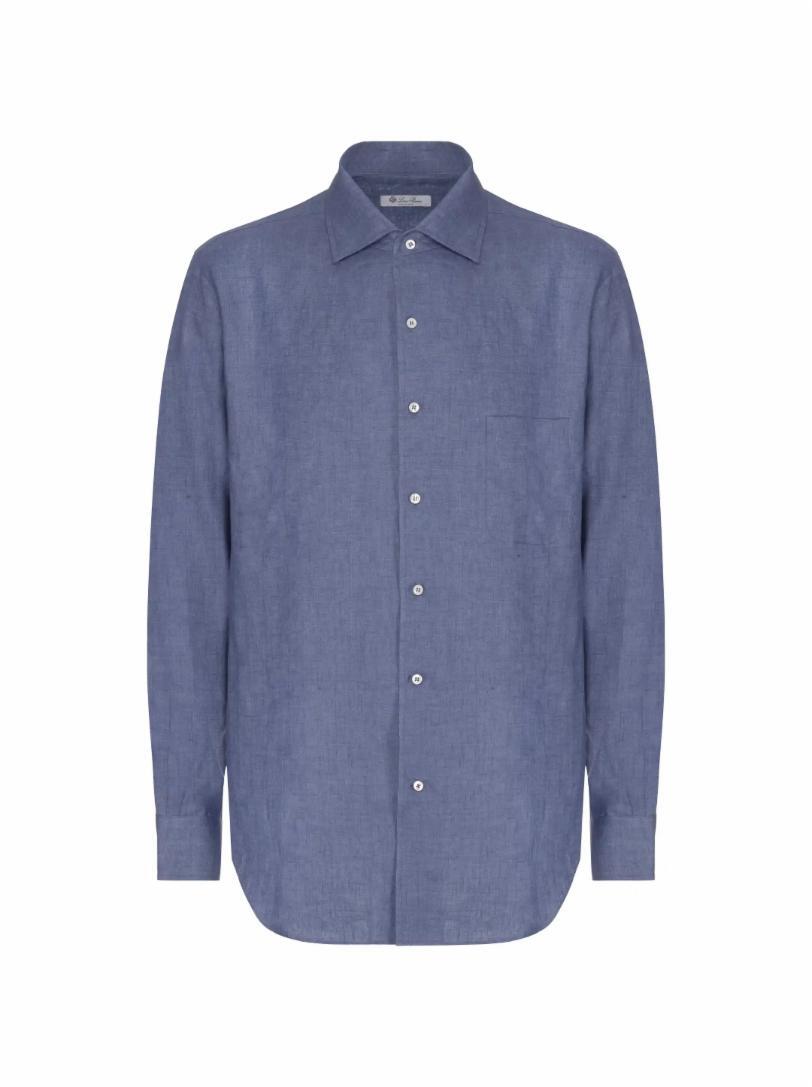 

Льняная рубашка Loro Piana, Серый, Льняная рубашка Loro Piana