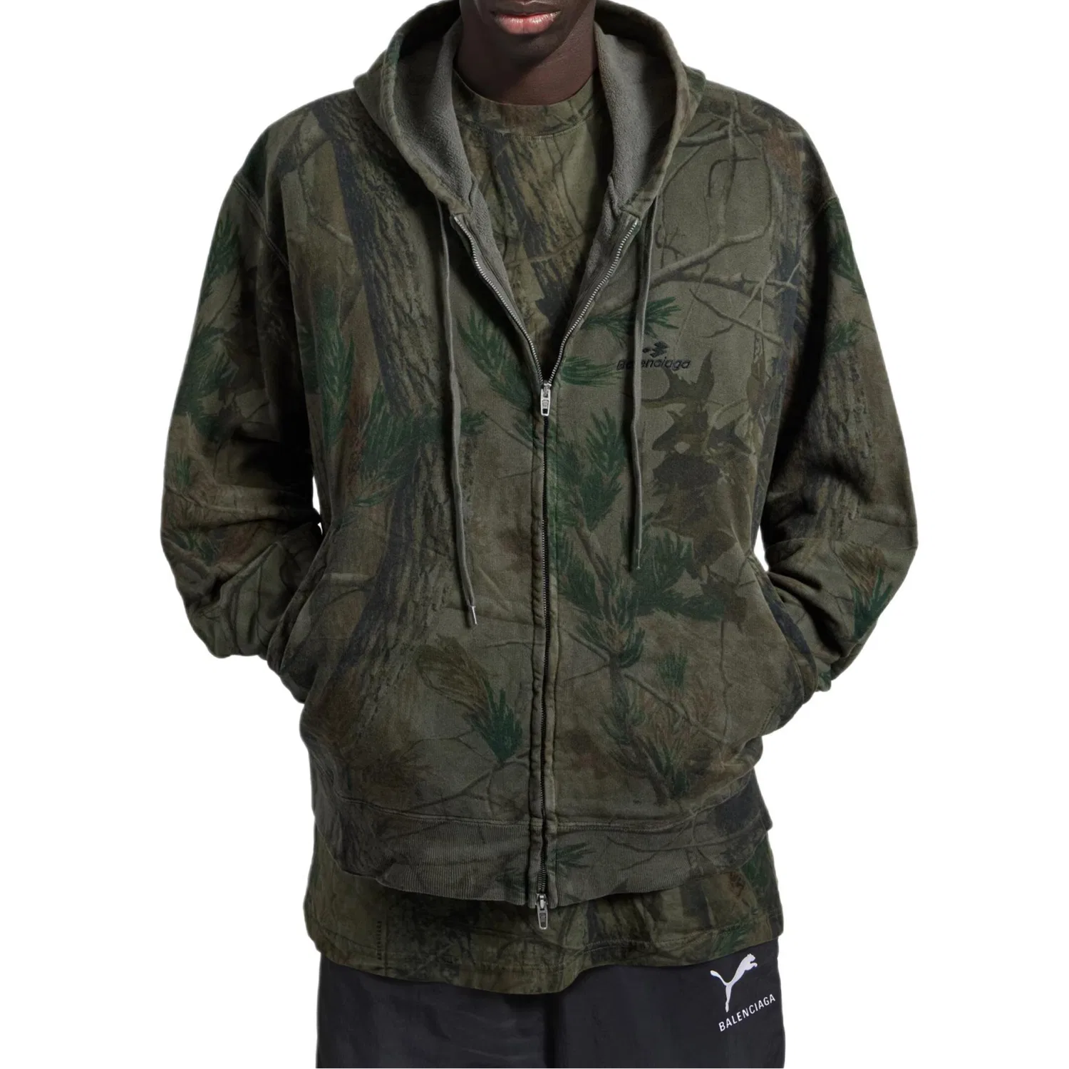 Мужской свитшот свободного кроя Balenciaga, Forest Green — фото 3