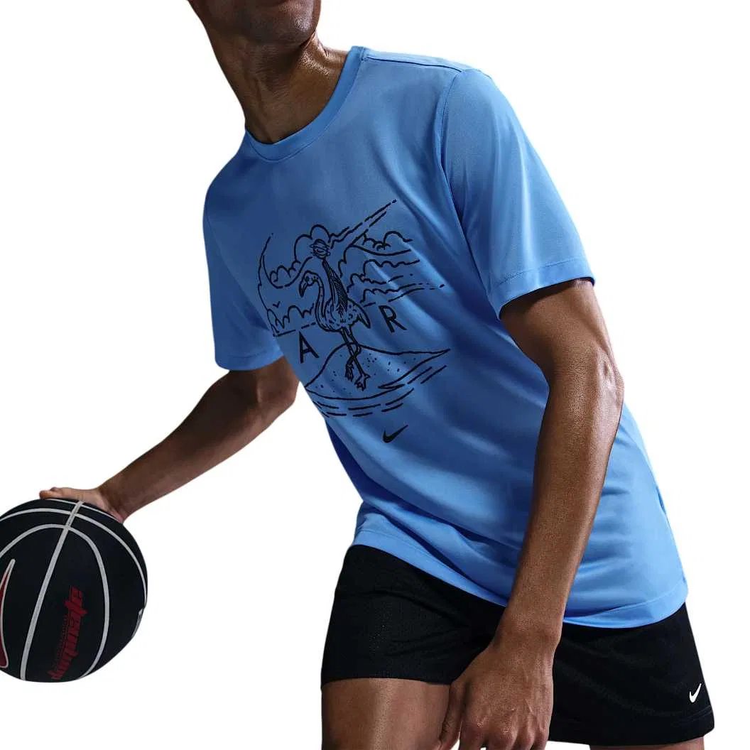 Мужская футболка с коротким рукавом Dri Fit Nike, Blue — фото 3