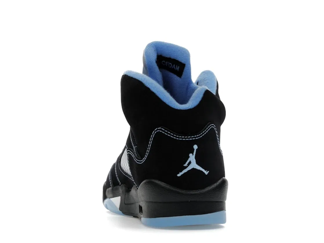 Детские кроссовки Lifestyle с принтом Jordan 5 Retro Jordan, Black/University Blue/White — фото 4