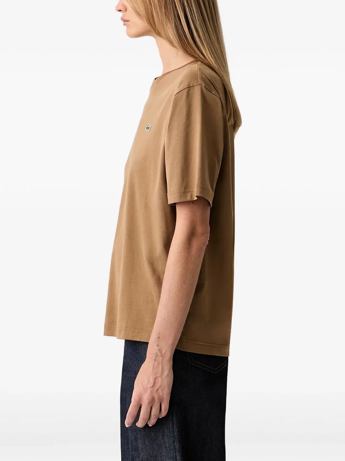 Футболка свободного кроя Lacoste, коричневый — фото 3
