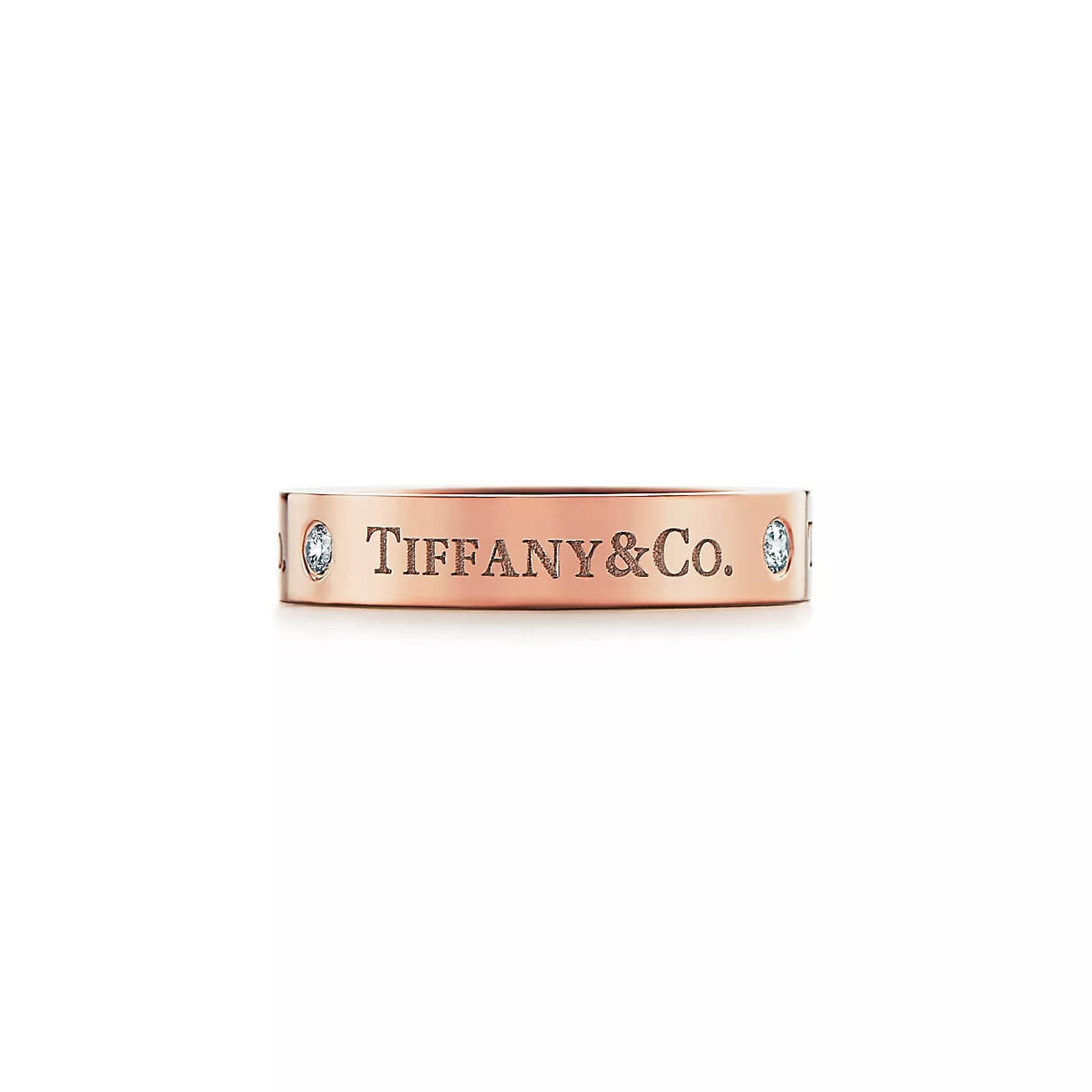 

Кольцо Tiffany & Co Band, розовое золото/бриллианты