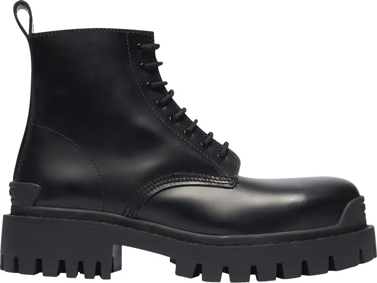 

Ботинки Balenciaga Strike Lace-Up Boot Black, черный