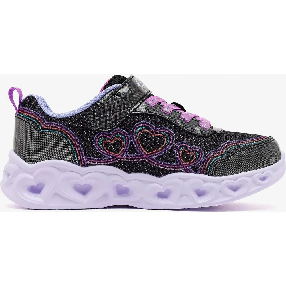 Детские спортивные кроссовки для девочек со светящейся подошвой Heart Lights Skechers — фото 2