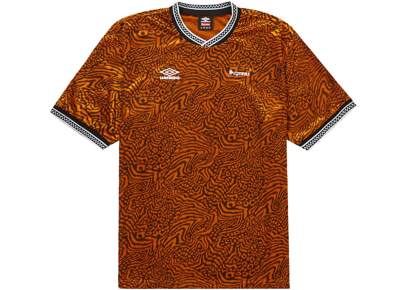 Мужская футбольная футболка с принтом Supreme Umbro Jersey, Orange