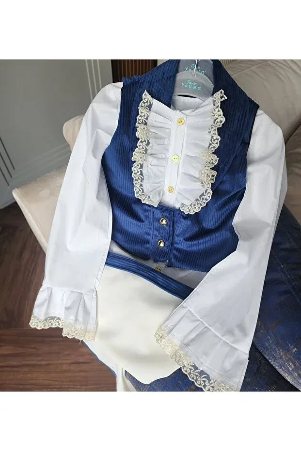 Детский жилет с длинным рукавом Tozpembebaby, Navy Blue — фото 4