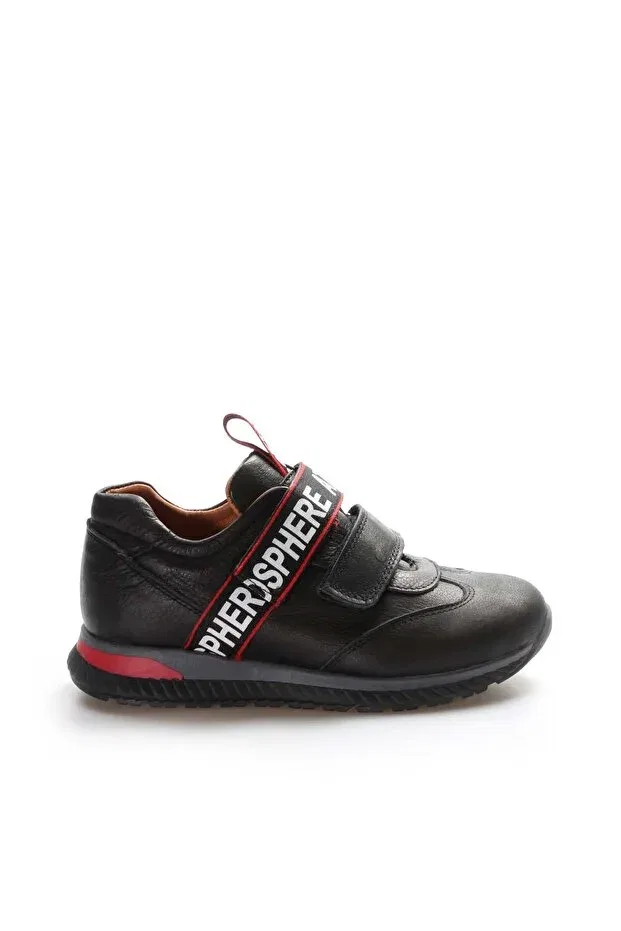 Детские повседневные туфли для девочек из натуральной кожи Fast Step, Black Red