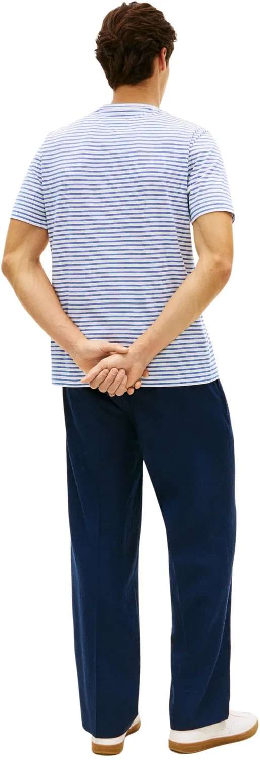 Мужская футболка с полосатым принтом Ess Seasonal Reg Fit Stripe Tee Tommy Hilfiger, White (White / Regal Blue Stripe) — фото 3
