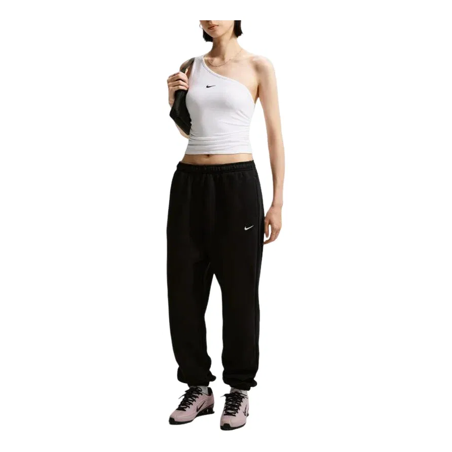 Женские брюки Studio Fleece Medium Weight Trousers 'Dark Grey Heather Sail' Nike, Dark Grey Heather/Sail