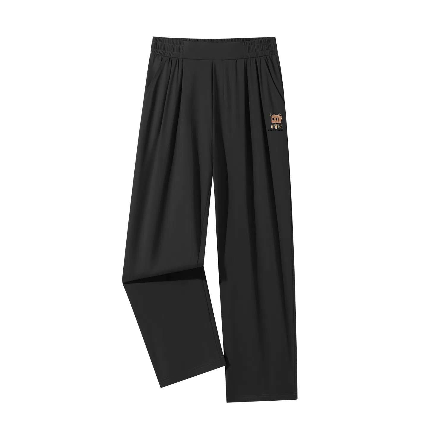 Детские брюки прямого кроя из льняного шелка Coffee MINISO, Цвет Ice Silk Cooling Coffee (Mb Box Cat Kid Pants Logo) — фото 3