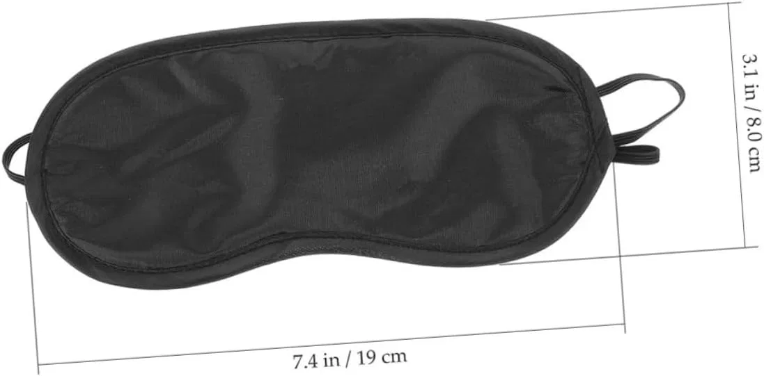 Одноразовая маска для сна, 20 шт, Polyester, 19x8x0.2 см, Черный Generisch — фото 2