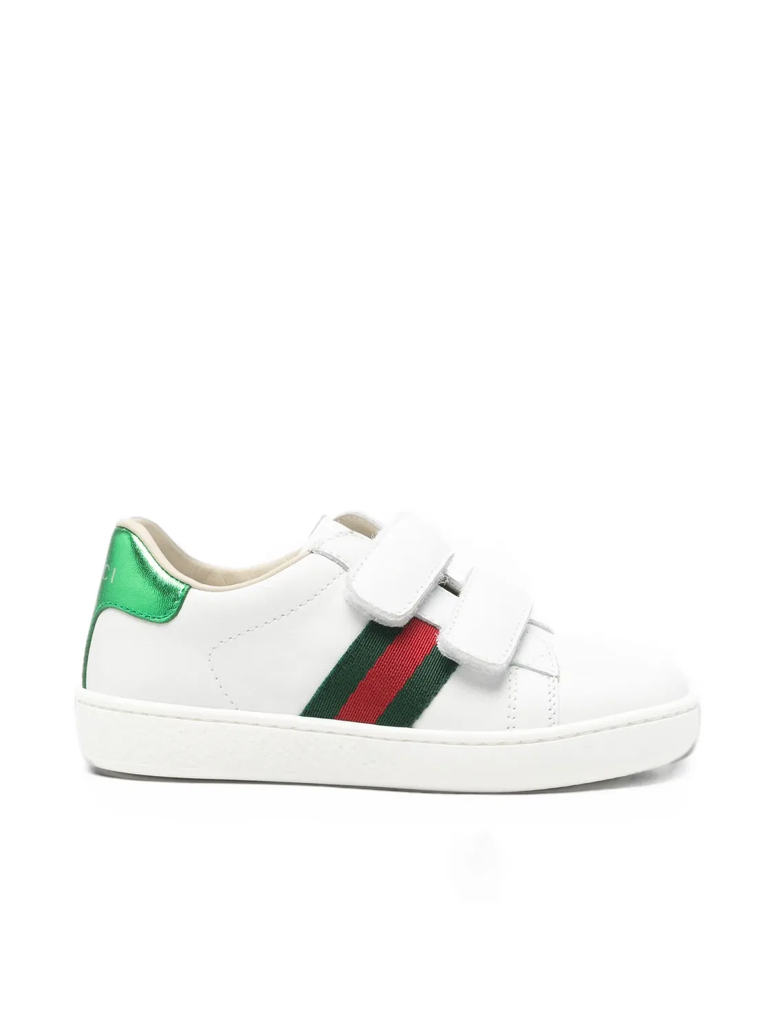 Кроссовки с веб-полосой, белые Gucci, белый