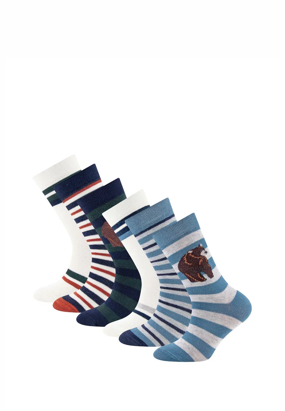 Socken 6er Pack Bär/ringel - носки Ewers, Bunt