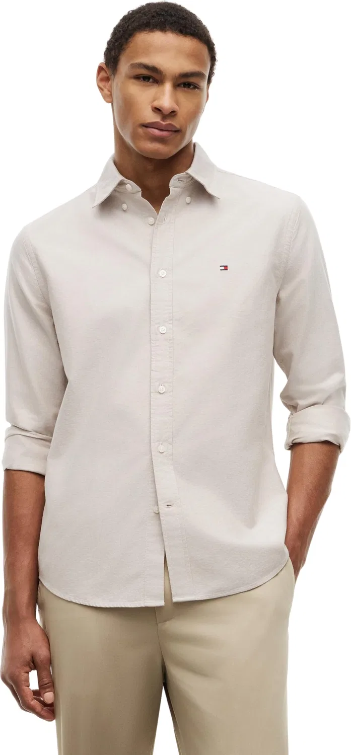 Мужская рубашка с длинным рукавом Oxford Tommy Hilfiger, Khaki (Safari Canvas)