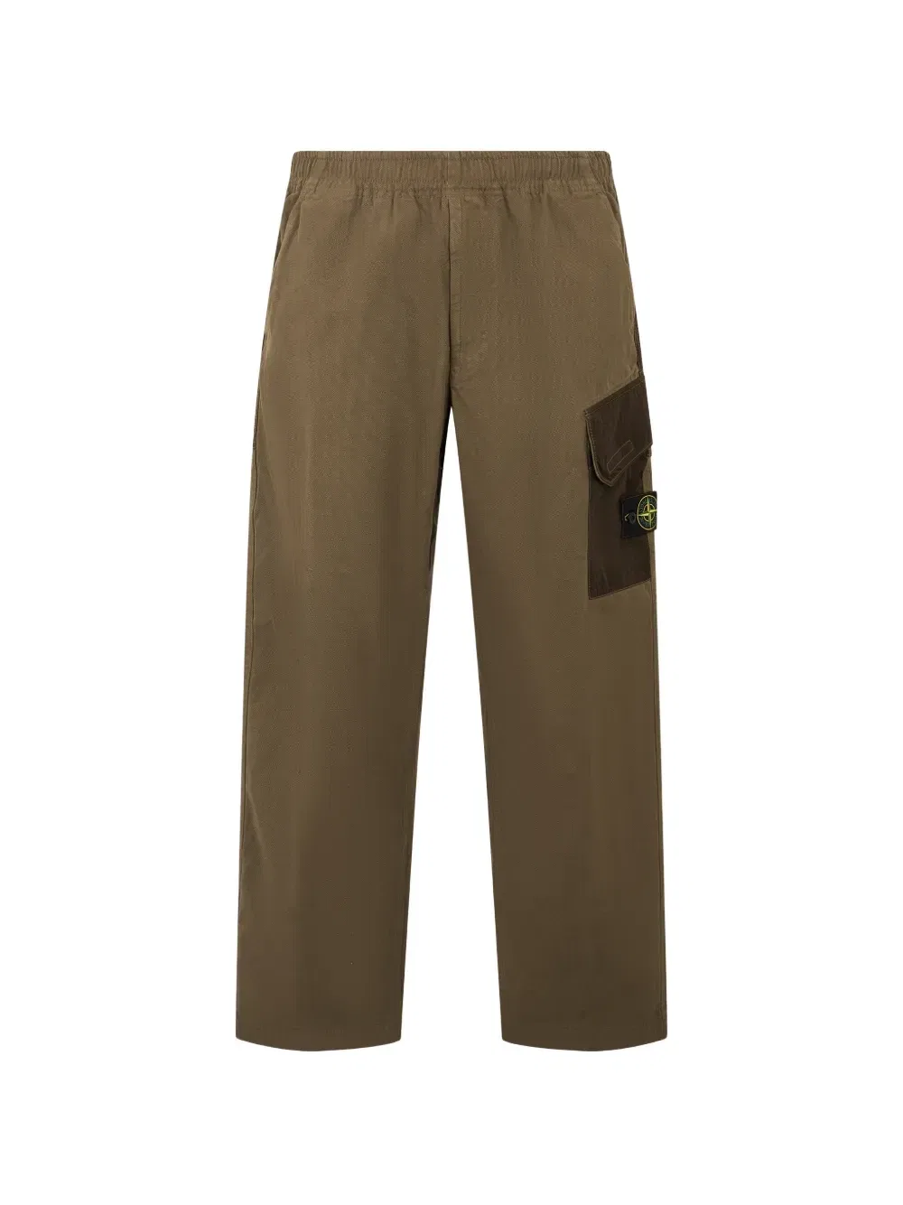 Брюки из органической хлопка "Панама" и нейлона 3100060 Stone Island, зеленый