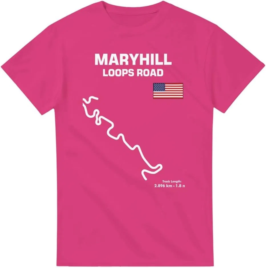 Футболка хлопковая MaryHill Loops Road Hill Climb, Heliconia