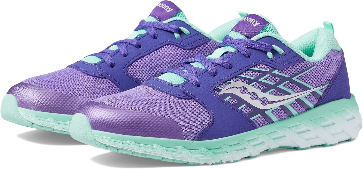 Детские кроссовки для девочек Wind 2.0 Saucony, Purple/Turq — фото 2
