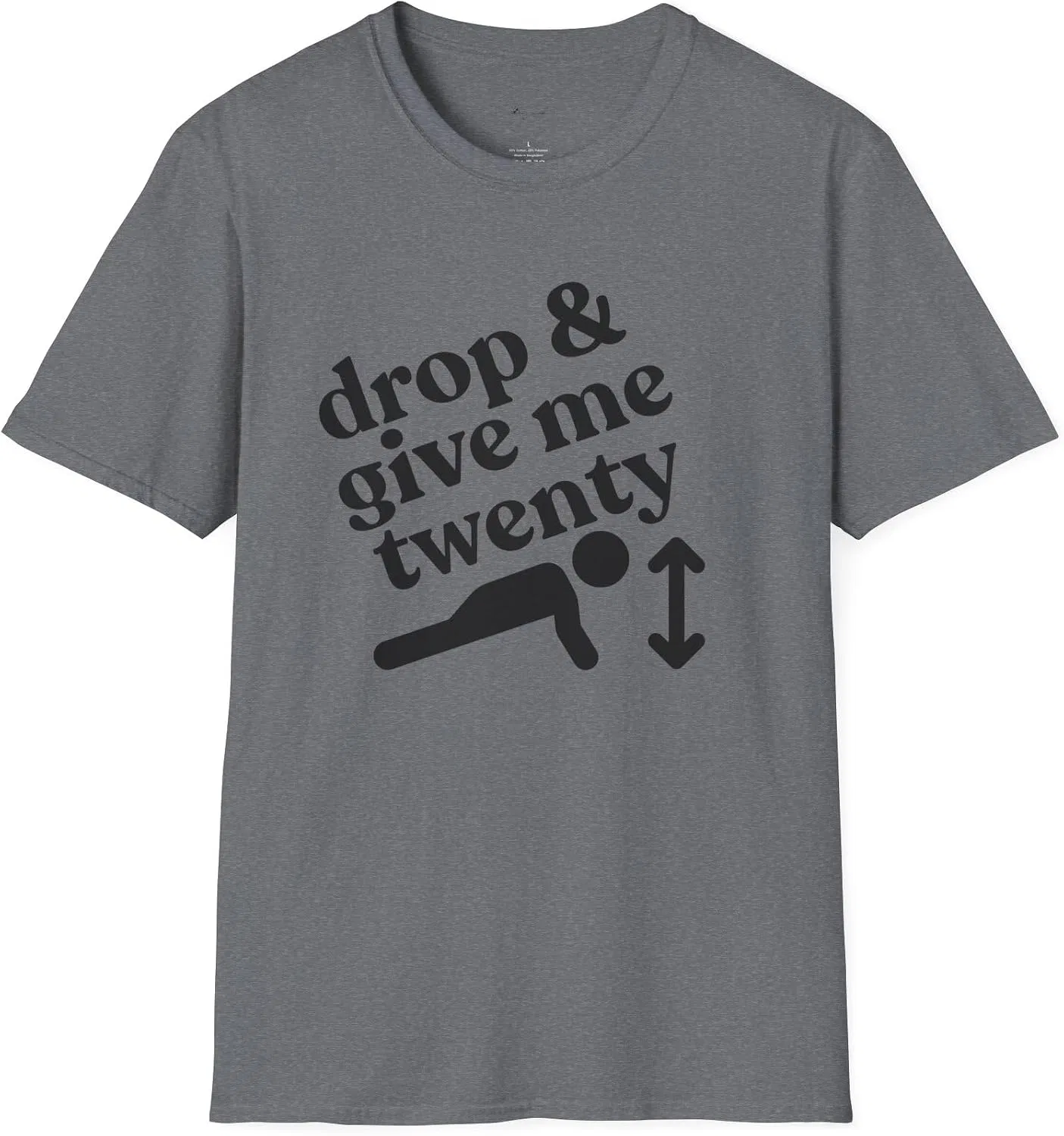 Unisex футболка с принтом Gildan, Graphite Heather