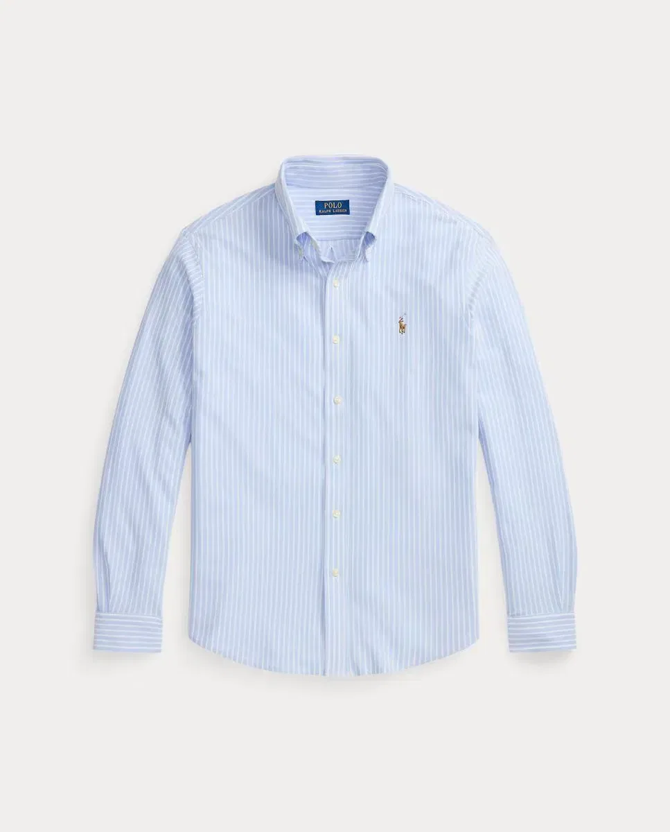 Мужская оксфордская рубашка Regular Fit Polo Ralph Lauren, Azul Claro — фото 4