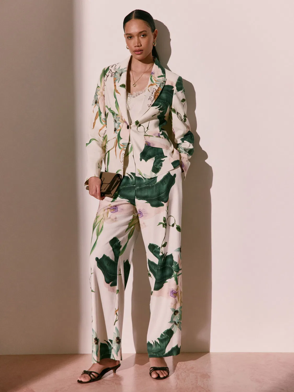 Брюки прямого кроя с принтом Kew Gardens Next, Floral Print