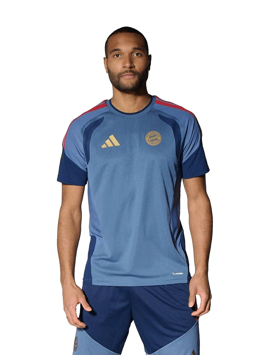 Футболка ADIDAS PERFORMANCE синего цвета — фото 4