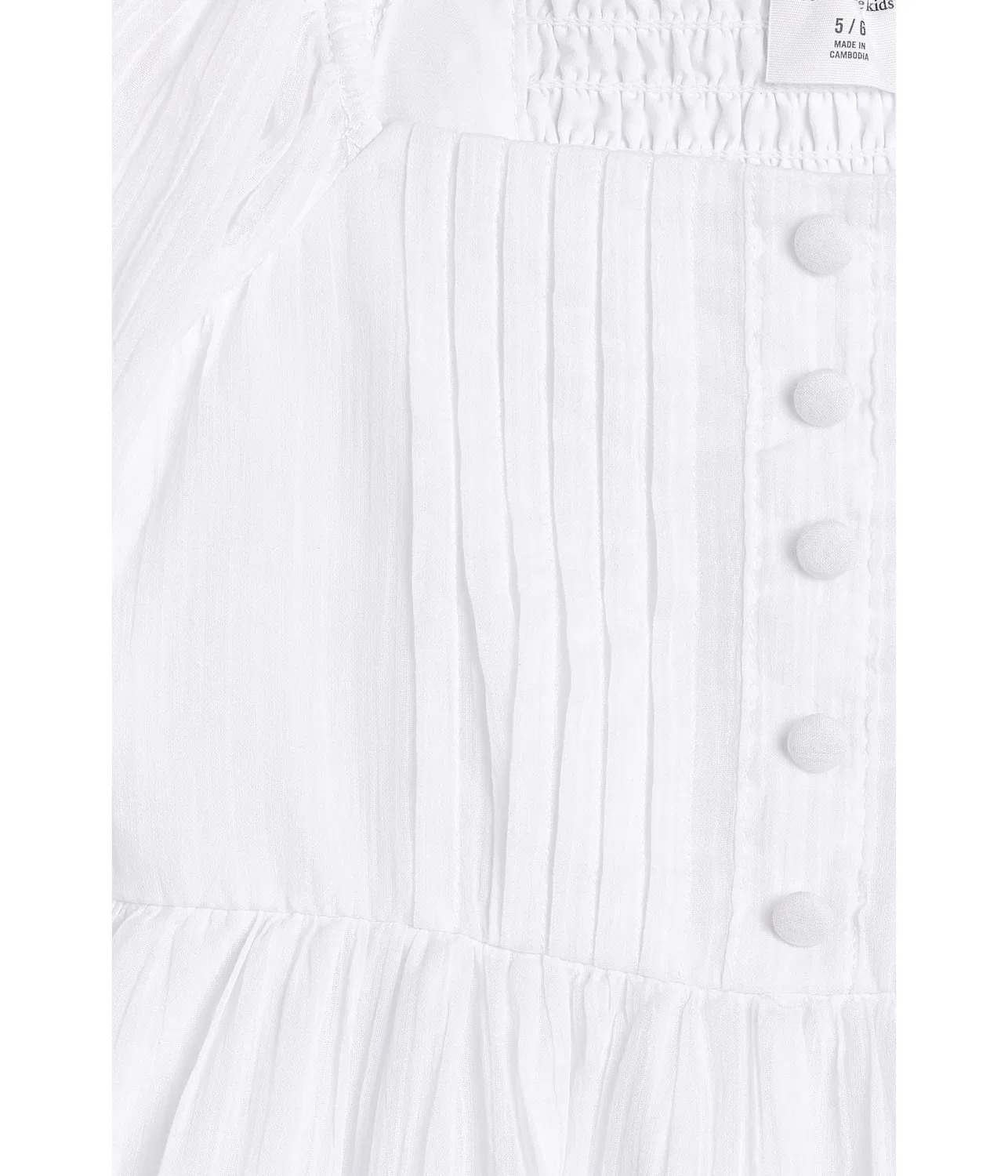Мини-платье с имитацией складок (для детей постарше) Abercrombie Kids, Bright White — фото 3