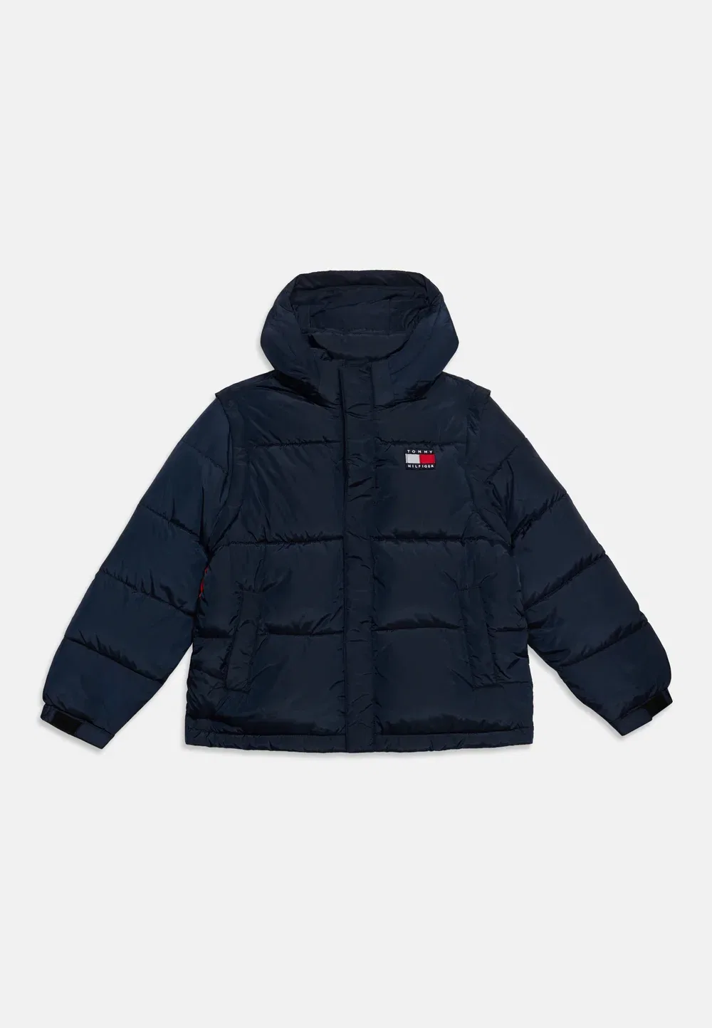 Фирменная пуховая куртка унисекс - зимняя куртка Tommy Hilfiger, Dark Blue