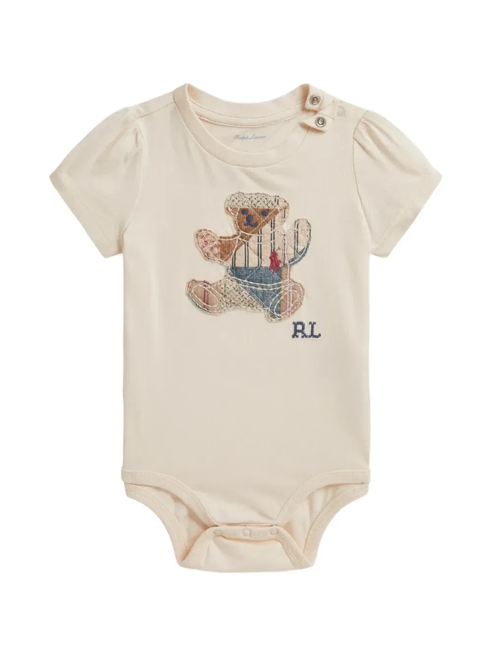Боди в технике пэчворк Polo Ralph Lauren Kids, бежевый