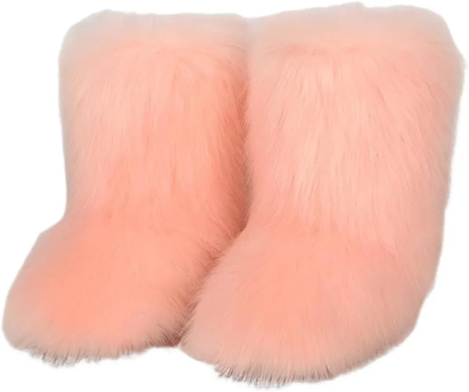 Детские зимние сапоги для девочек с искусственным мехом BININBOX, Pink
