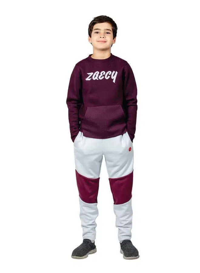 Свитшот с карманом-кенгуру Boy'S regular-fit crew Zaecy, фиолетовый — фото 2