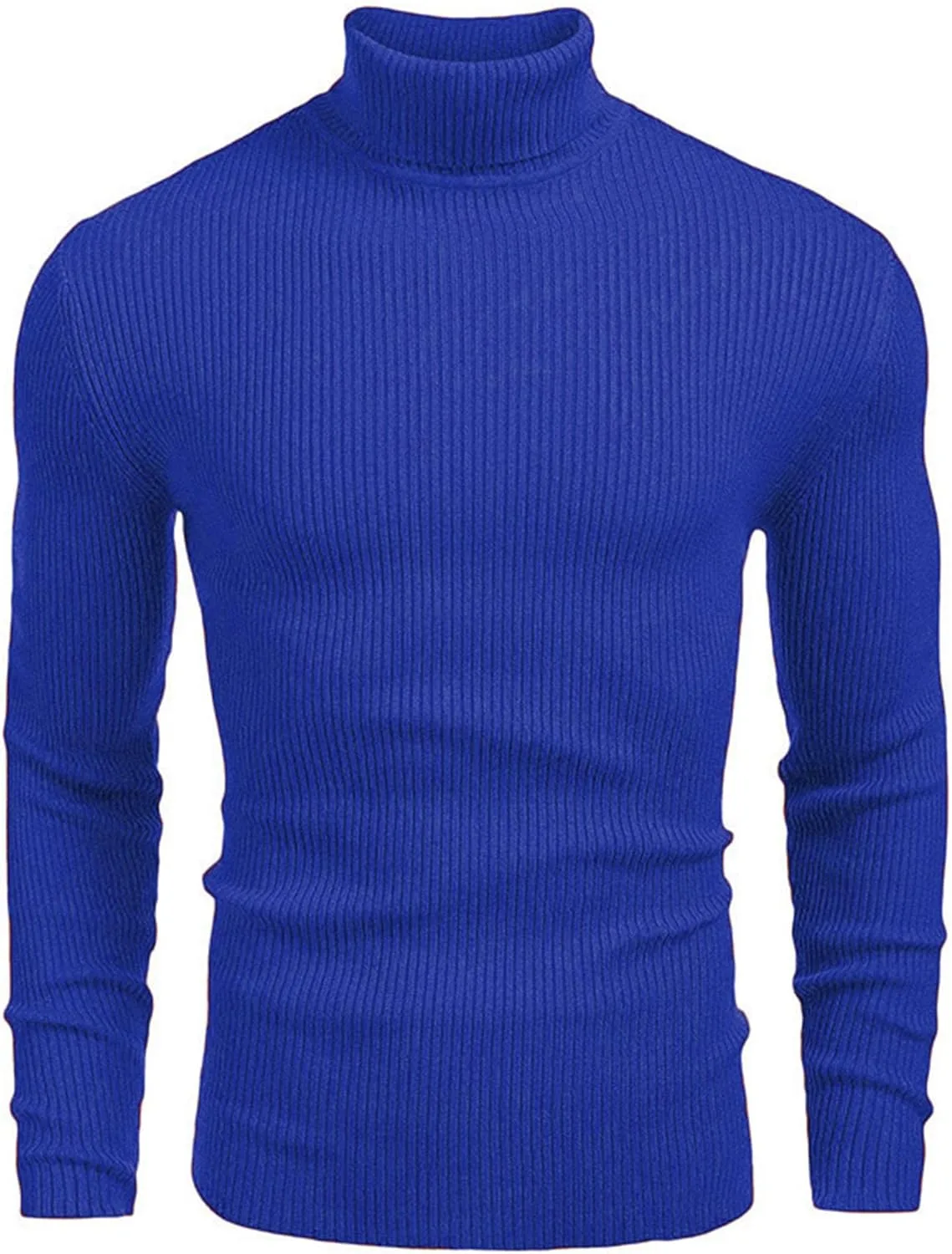 Мужской ребристый водолазка Slim Fit — фото 2