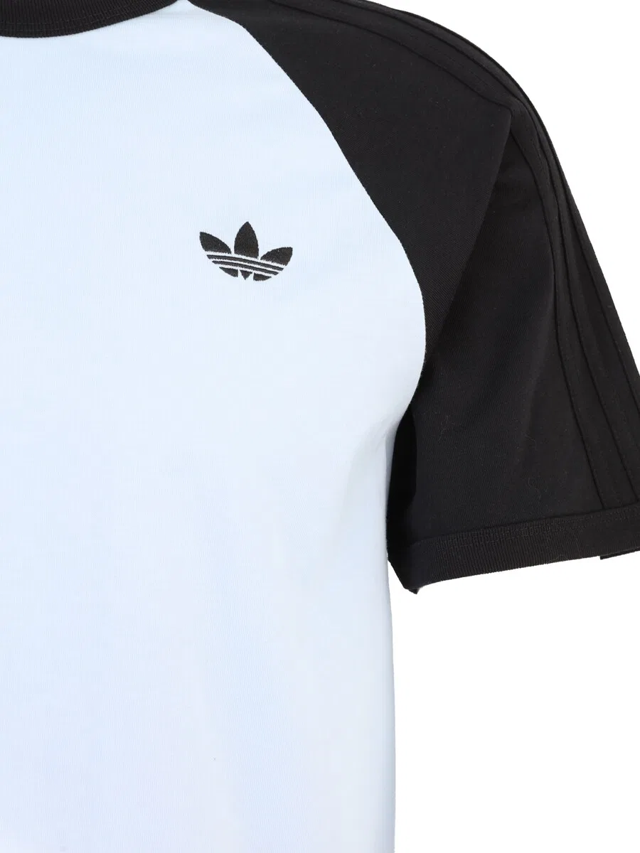 Футболка ADIDAS ORIGINALS «3 полоски» цвета «слоновая кость» — фото 3