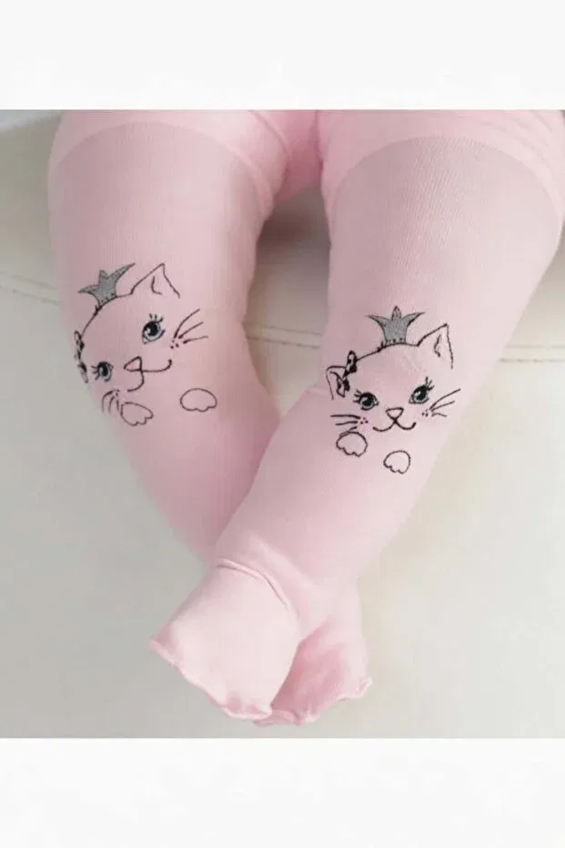 Детские колготки для девочек с принтом Mousse Pantyhose Tiny Daymod, Pink