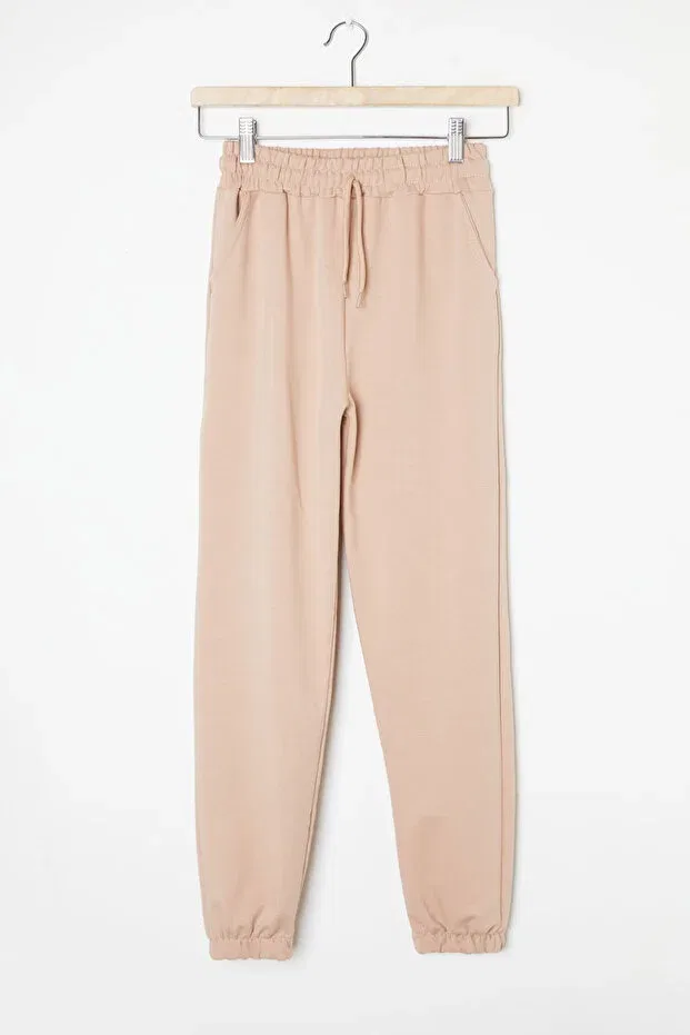 Детские спортивные штаны для девочек хлопковые Cansın Mini, Nude Color
