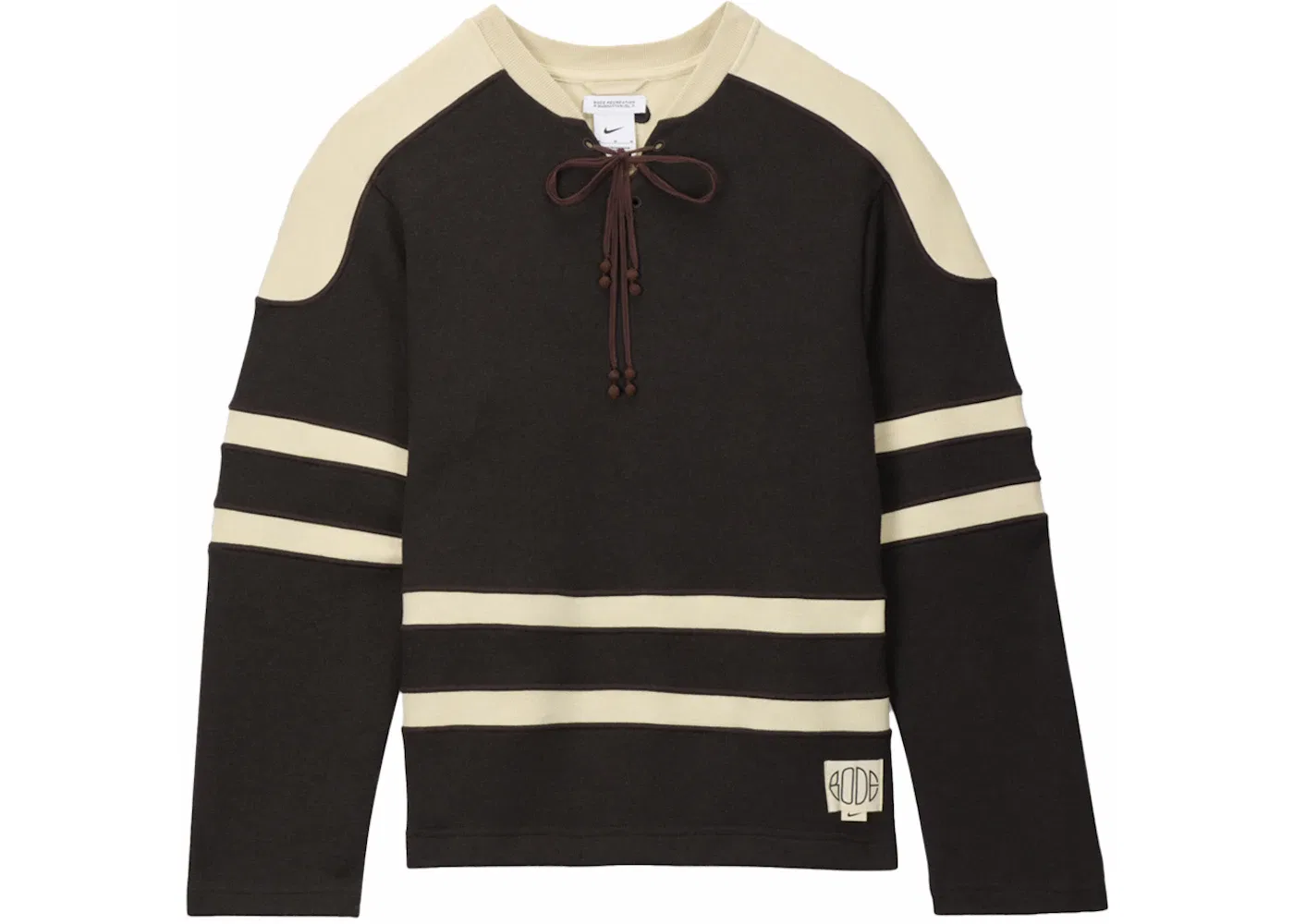 Женский свитер с принтом Nike x BODE Lacing Knit, Brown/Cream