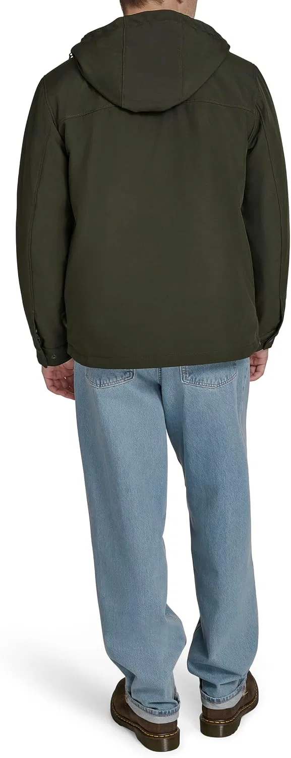 Мужская куртка-софтшелл с капюшоном, модель Ripstop Softshell, Levi's, Olive Waffle — фото 4
