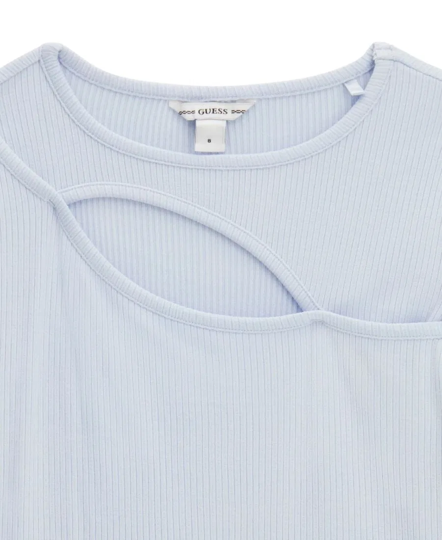 Футболка с длинным рукавом с вырезом GUESS, Airway Blue — фото 3