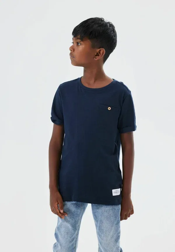 Футболка хлопковая Basic T-shirt Name It, Dark Sapphire, темный сапфир