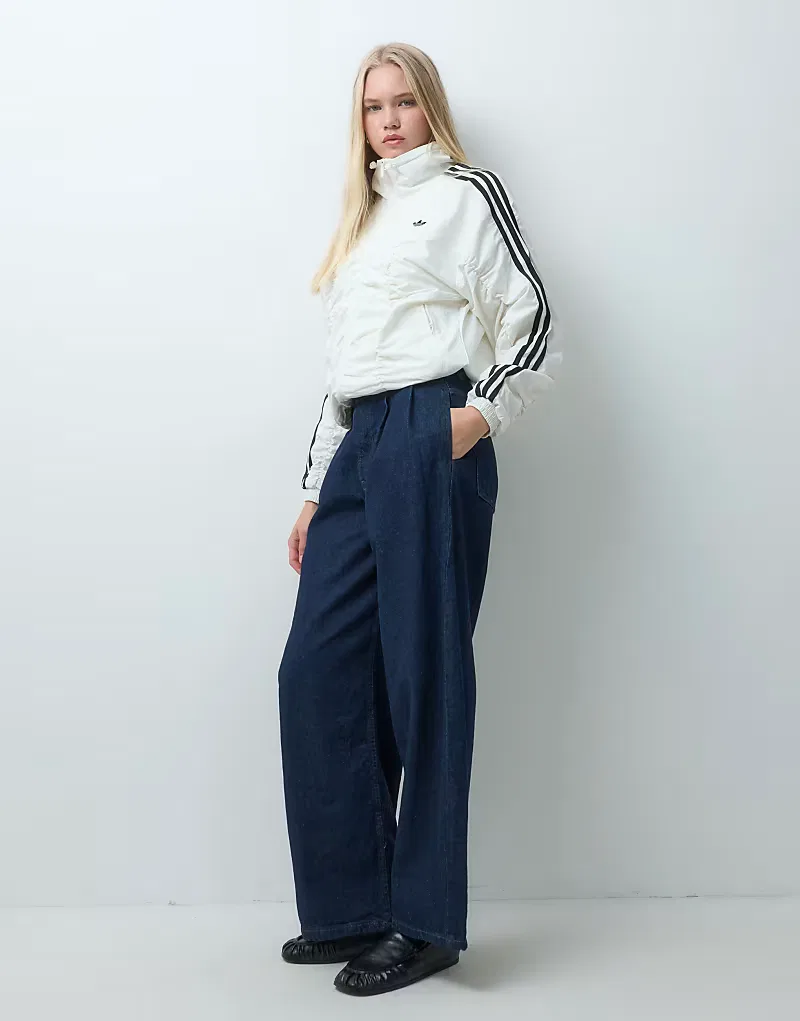 Спортивная куртка Adidas Originals с драпировкой, кремовый — фото 2