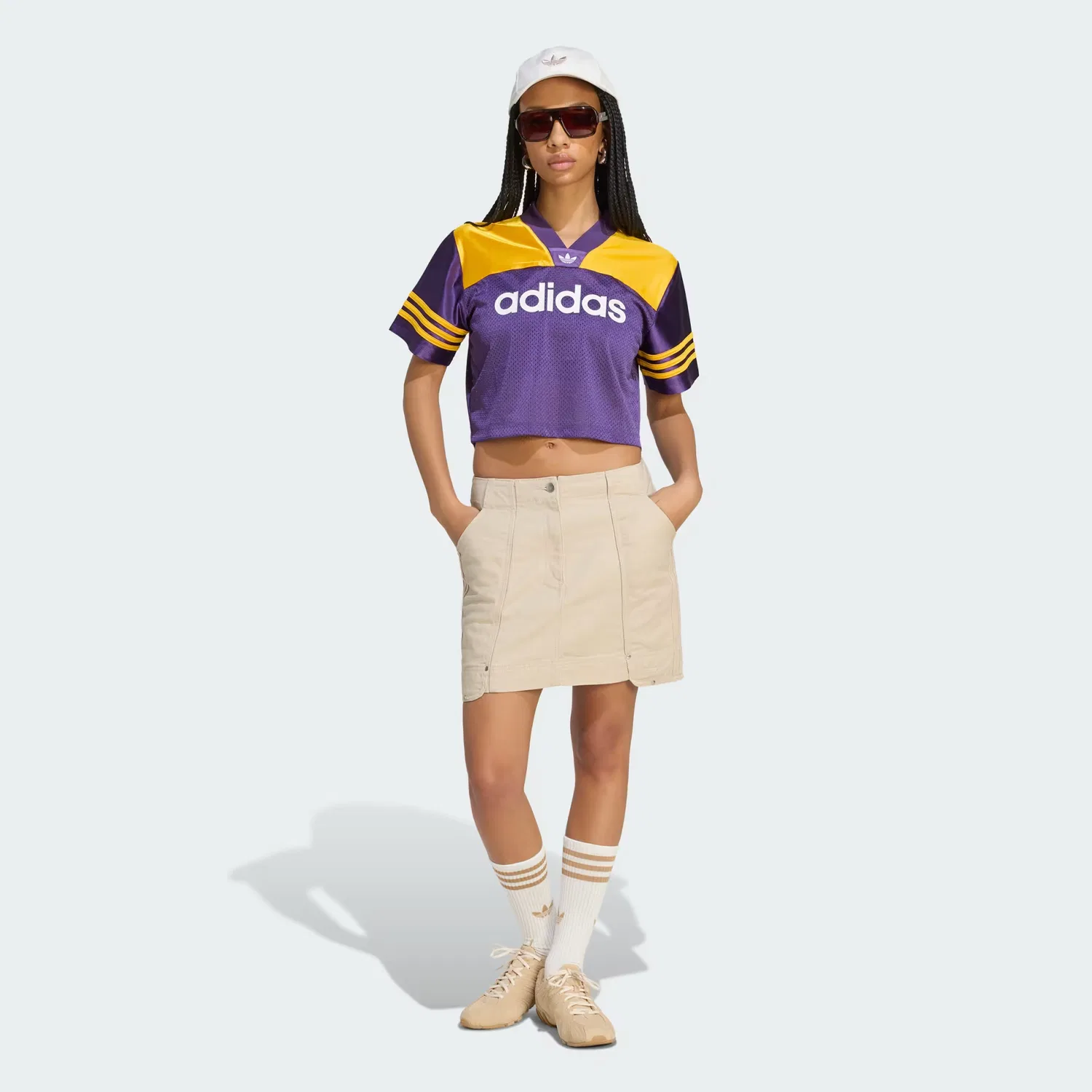 Женская юбка на молнии Premium Essentials Canvas Skirt Adidas Originals, хаки — фото 3