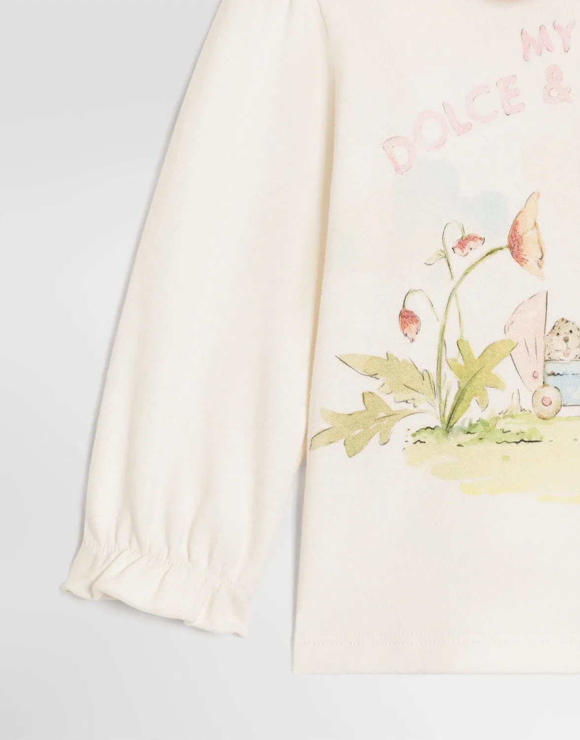 Хлопковая футболка с вышивкой Dolce&Gabbana, белый — фото 4
