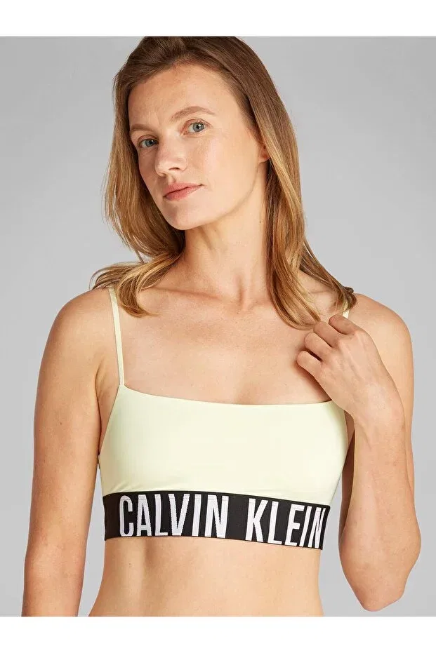 Женский бюстгальтер-бралетт с тонкими бретелями Calvin Klein, Зеленый — фото 4