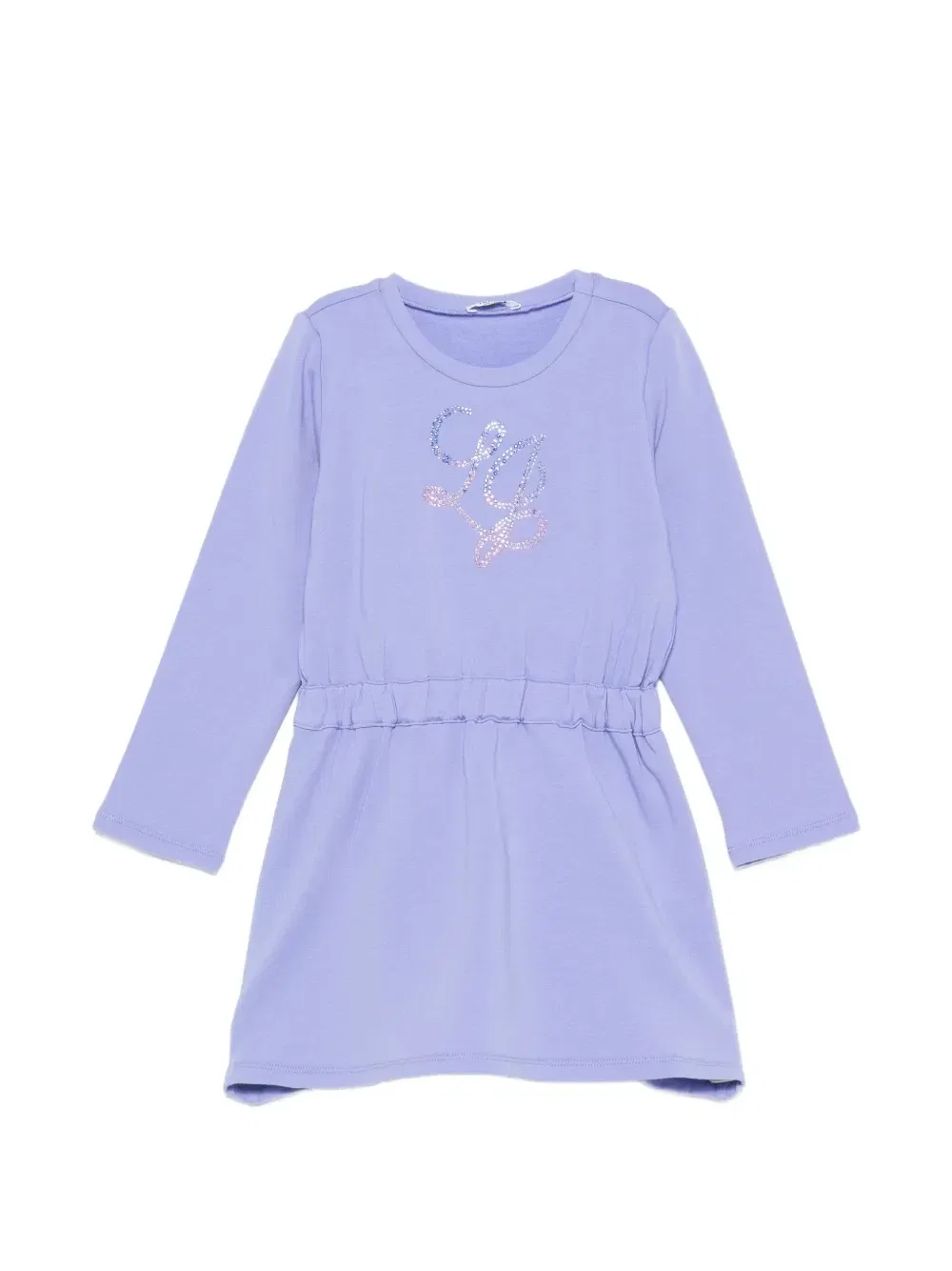 Платье с украшениями из страз и эластичной талией Liu Jo Kids, фиолетовый