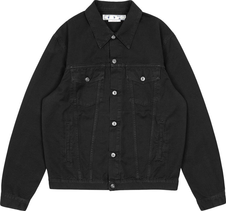 

Куртка Off-White Wave Off Canvas Skate Jacket 'Black', черный
