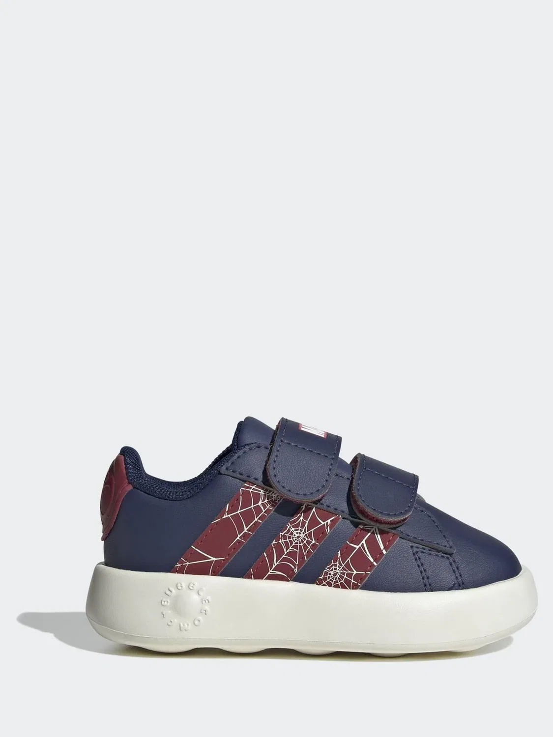 Кроссовки детские с 3D головой Спайдермена adidas Grand Court, синие