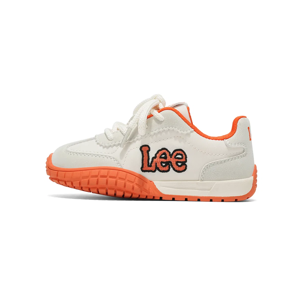 Детские кроссовки с низким верхом из синтетической кожи и текстиля Lee, Beige Orange