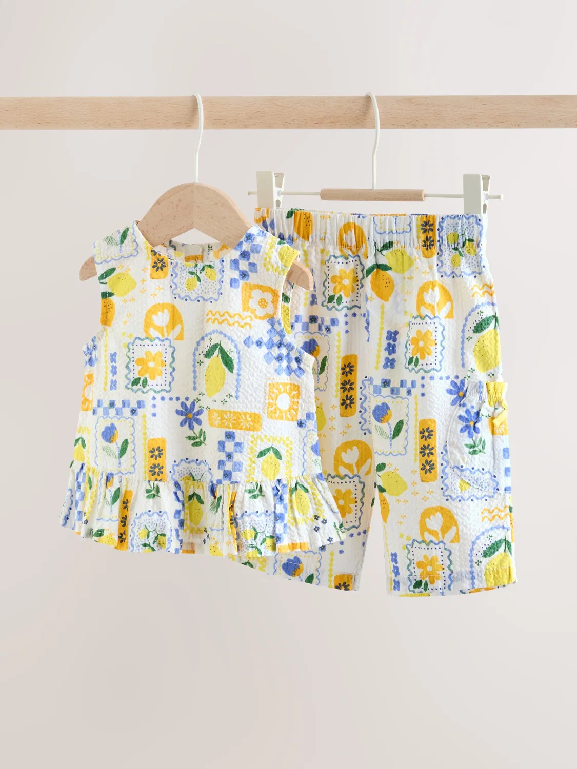 Комплект из топа и брюк, полоска, Yellow Lemon Next