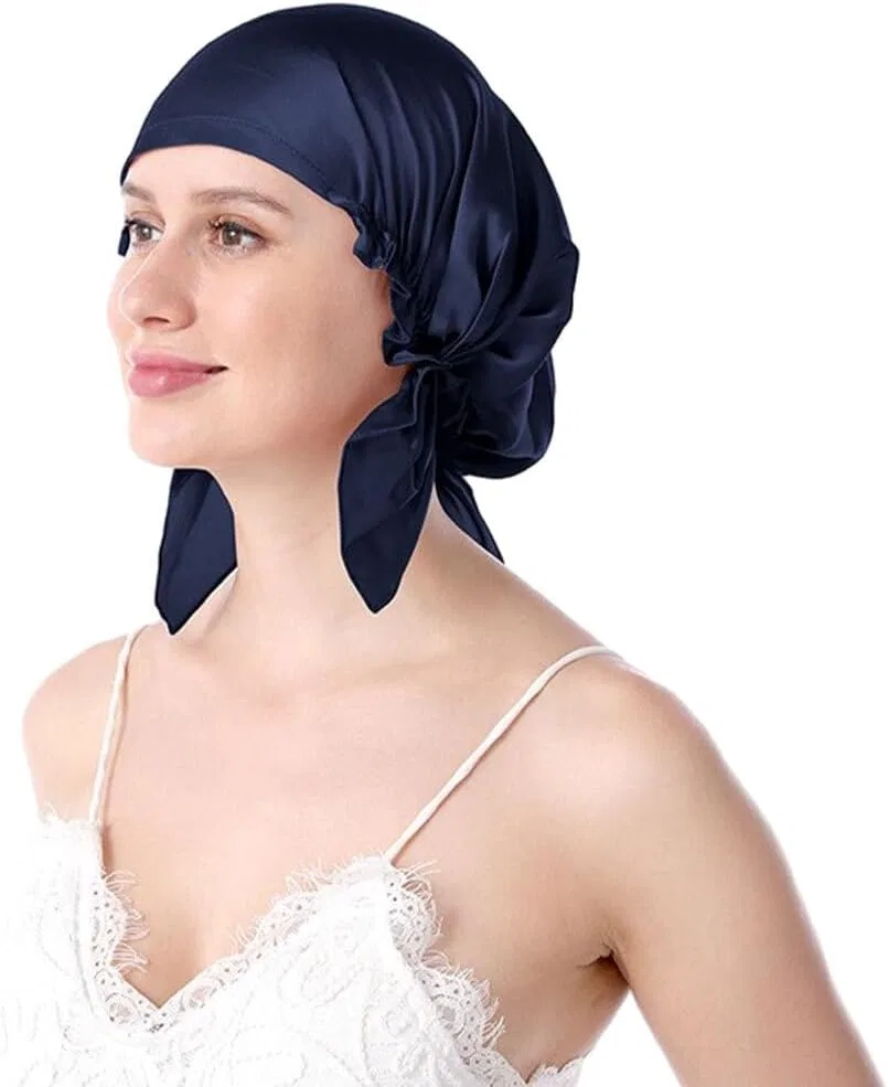 Шапочка для душа из шелка, vreplrse, Navy Blue