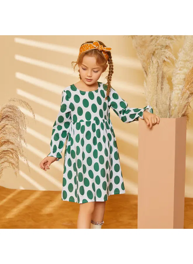 Платье детское с крупным горошком, модель Summer, Jeanswest, белый — фото 3