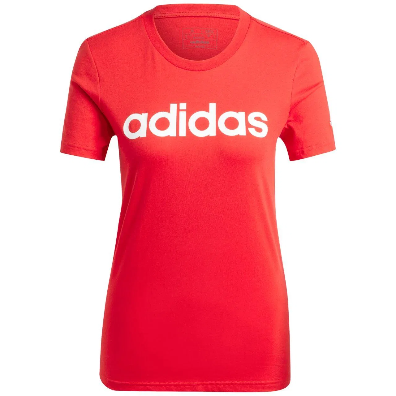 Женская футболка с коротким рукавом Loungewear Essentials Slim Adidas, Rot Weiss — фото 3